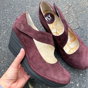 Fly London Women's Plum Suede yasi Platform Shoes